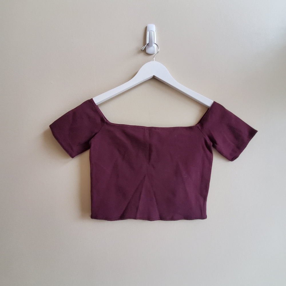 Wilfred Free Bayne off shoulder Purple top Small size - Picture 4 of 5